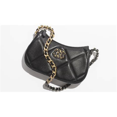 chanel black purse gold chain|chanel 19 clutch with chain.